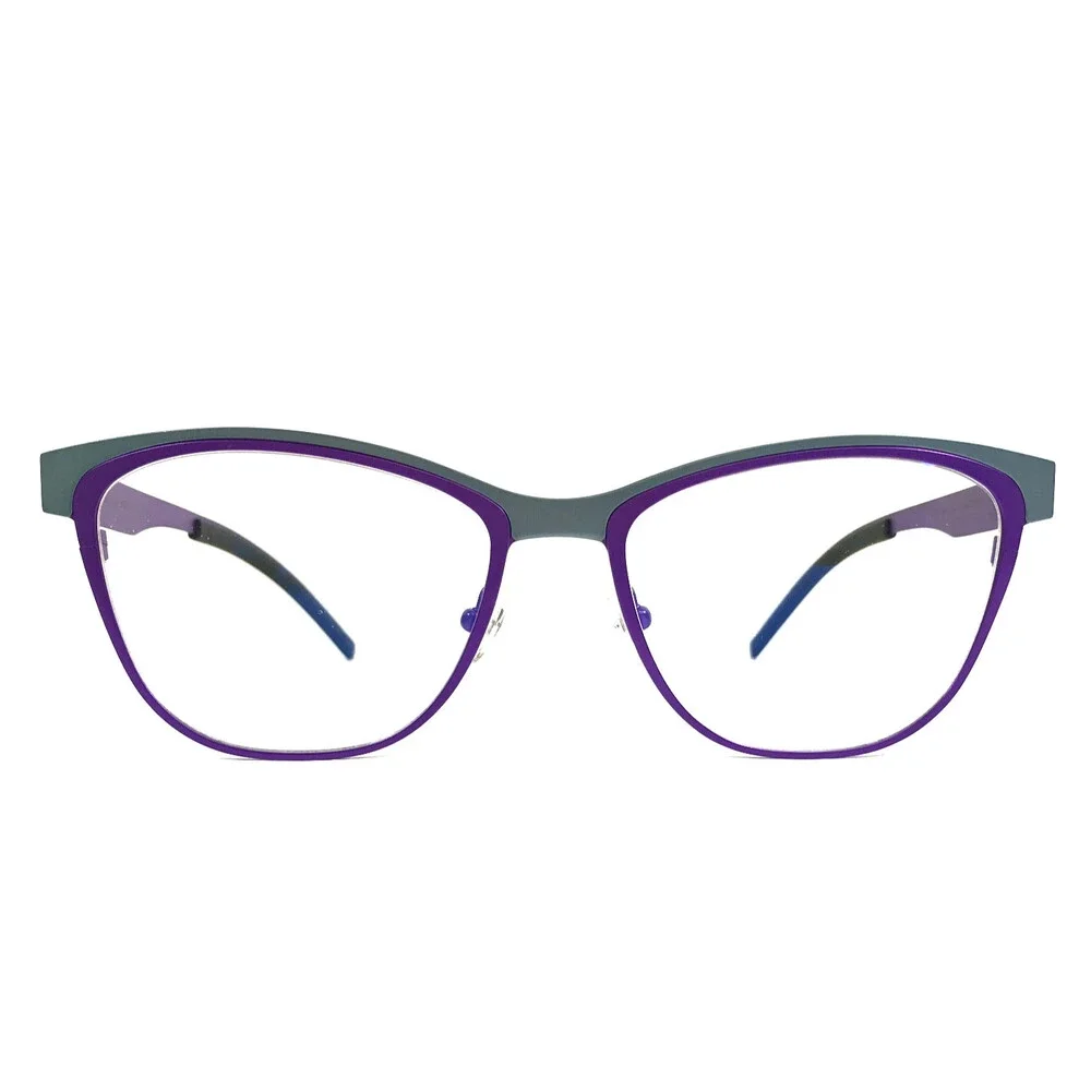 Tom Davies Eyeglasses Frames TD758 Col. 2284 Matte Purple Ice Blue 54-17-140